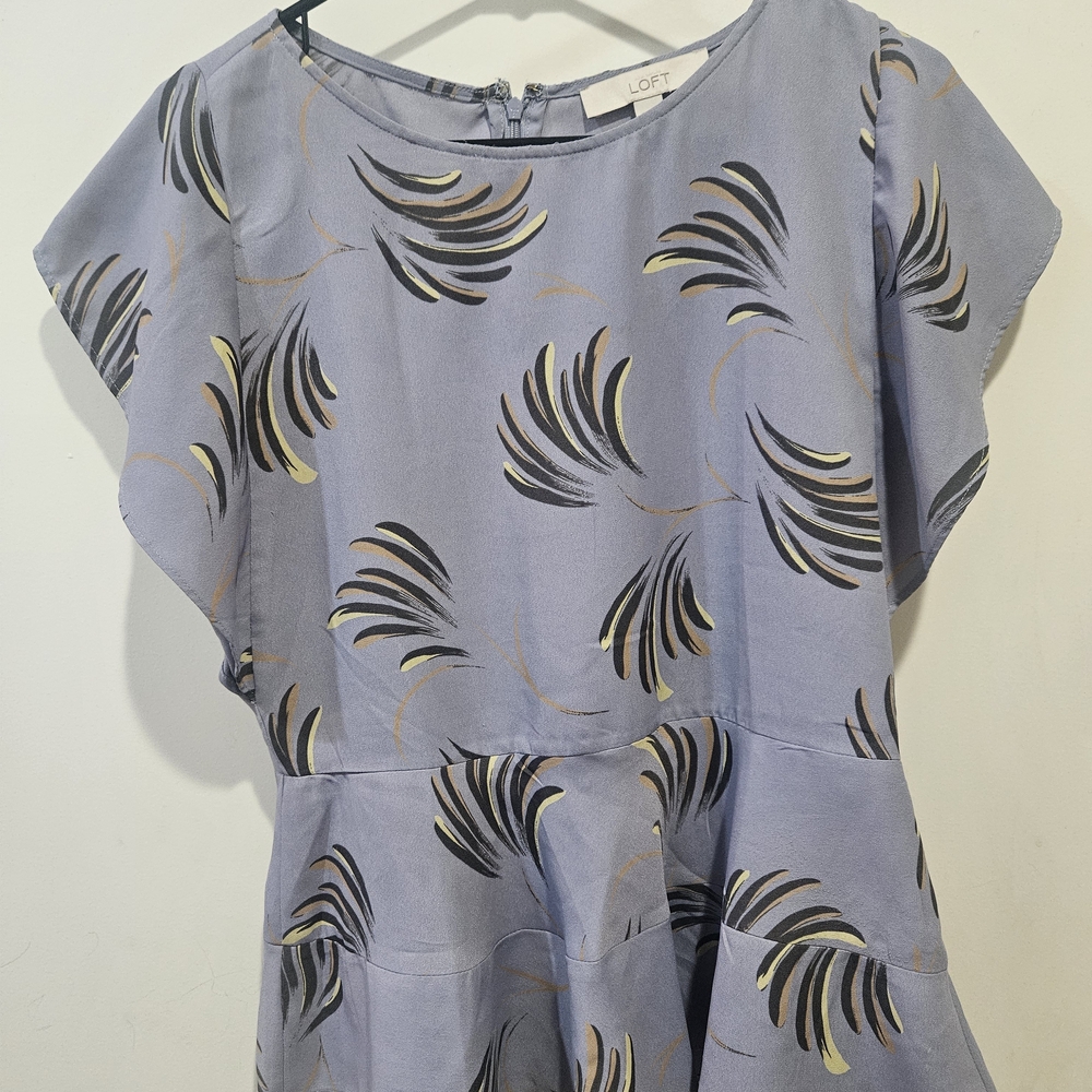 LOFT Women's Autumn Lilac Willow Peplum Blouse